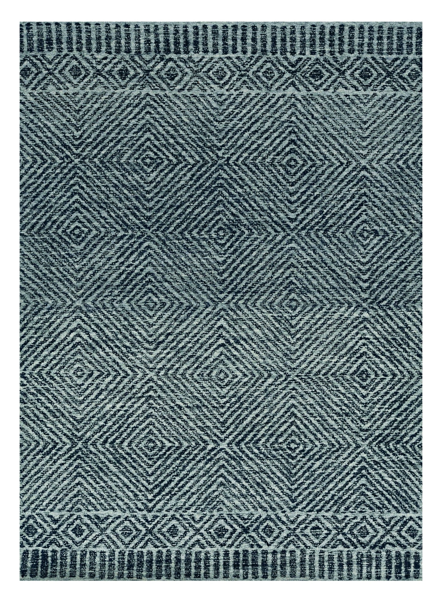 96 X 132 Grey Or  Black Wool Rug