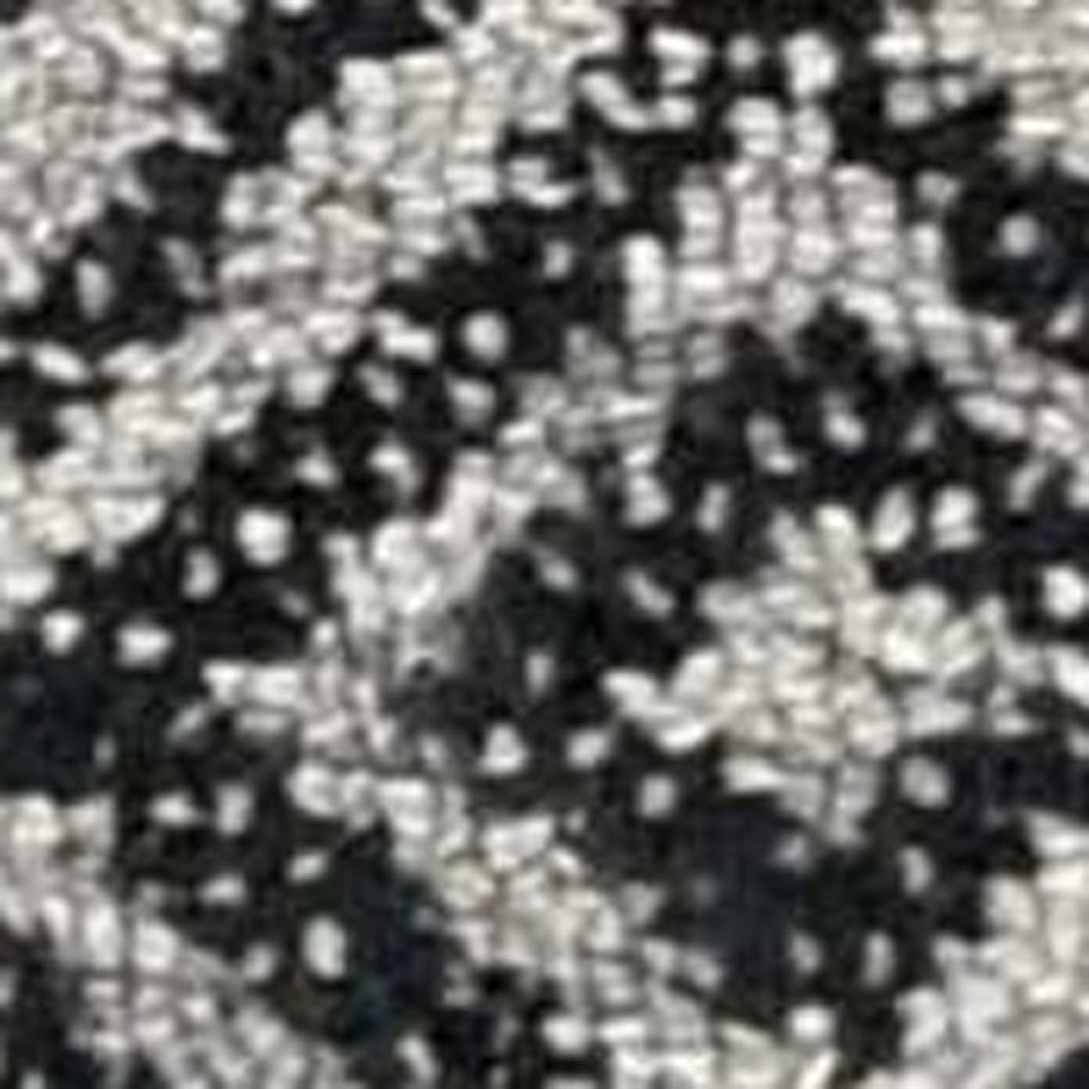 5' X 7' Gray And Black Wool Geometric Hand Tufted Area Rug
