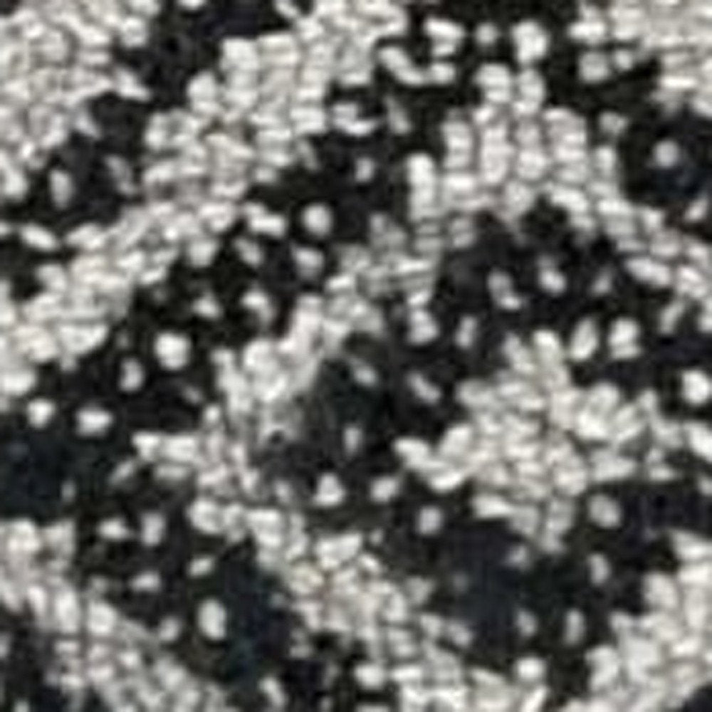 5' X 7' Gray And Black Wool Geometric Hand Tufted Area Rug