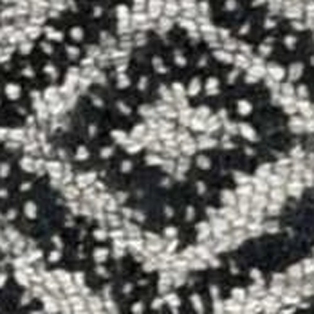 5' X 7' Gray And Black Wool Geometric Hand Tufted Area Rug