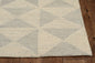 8' Gray And Light Gray Wool Geometric Hand Tufted Runner Rug