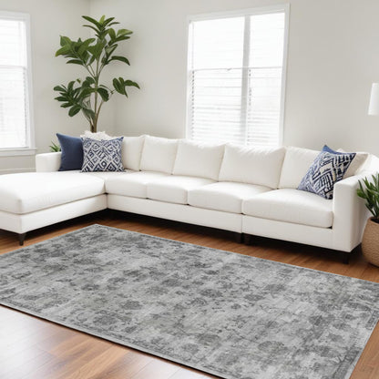 5' X 7' Beige Tan And Gold Abstract Hand Loomed Distressed Area Rug