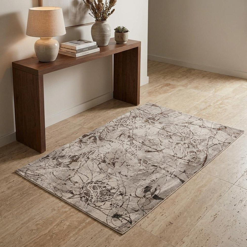 10' X 13' Gray and Ivory Area Rug