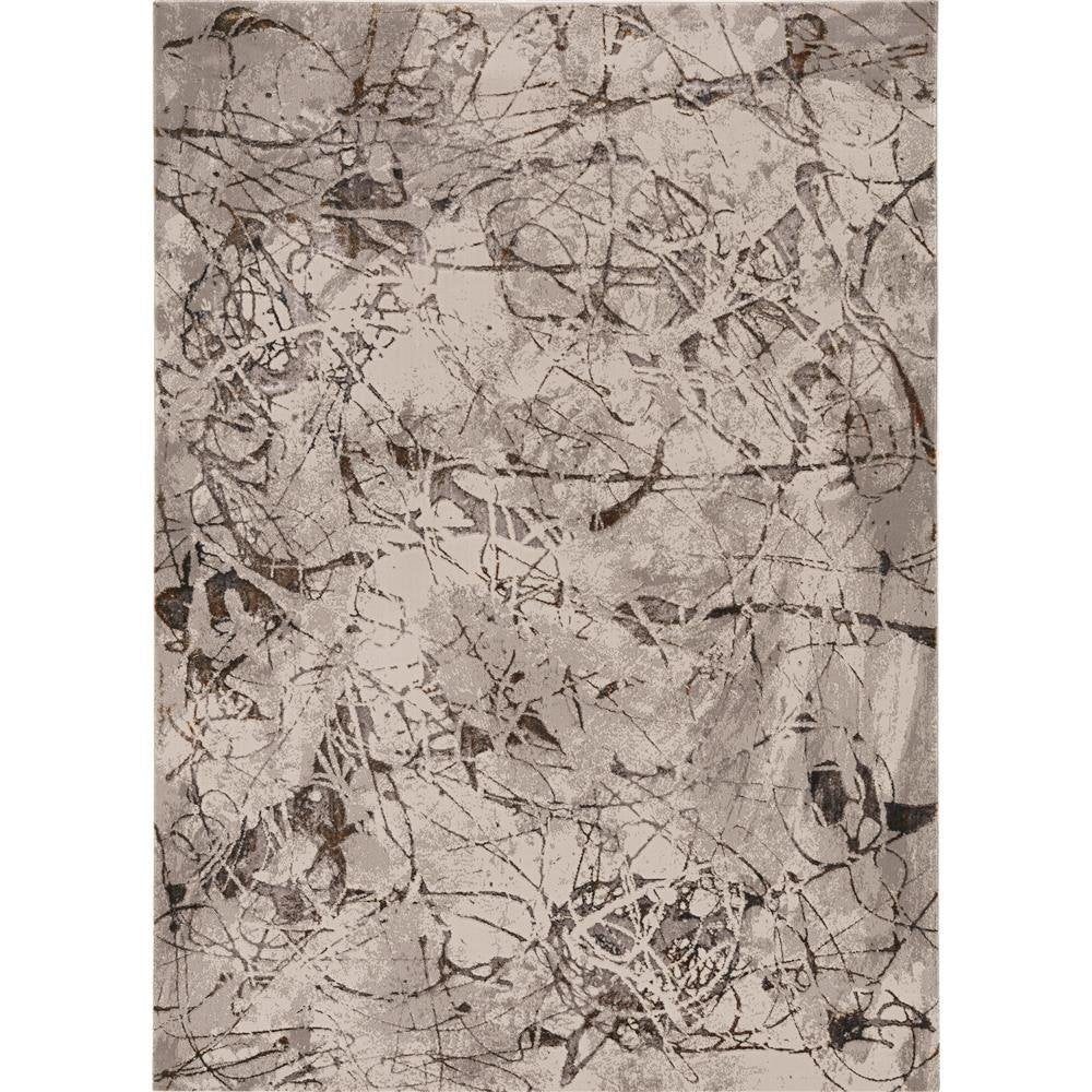 10' X 13' Gray and Ivory Area Rug