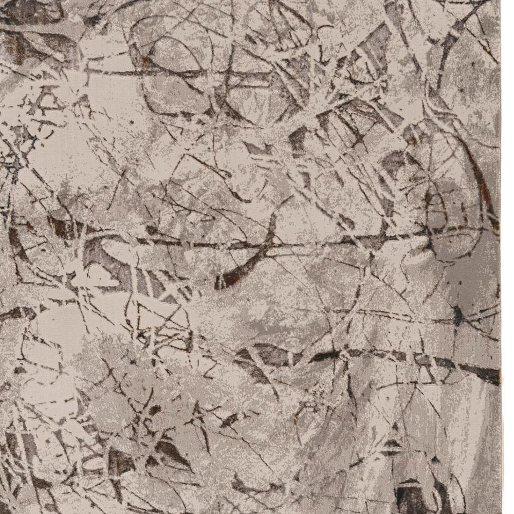 10' X 13' Gray and Ivory Area Rug