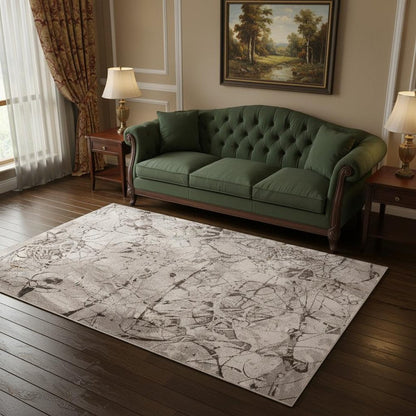 10' X 13' Gray and Ivory Area Rug