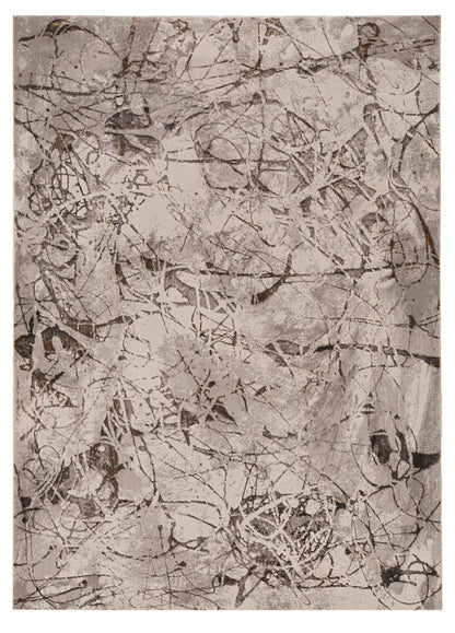 10' X 13' Gray and Ivory Area Rug