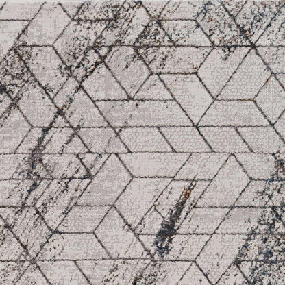 10' X 13' Ivory And Brown Geometric Area Rug