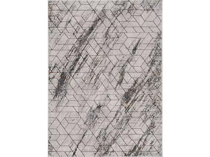 10' X 13' Ivory And Brown Geometric Area Rug