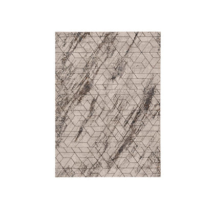 10' X 13' Ivory And Brown Geometric Area Rug