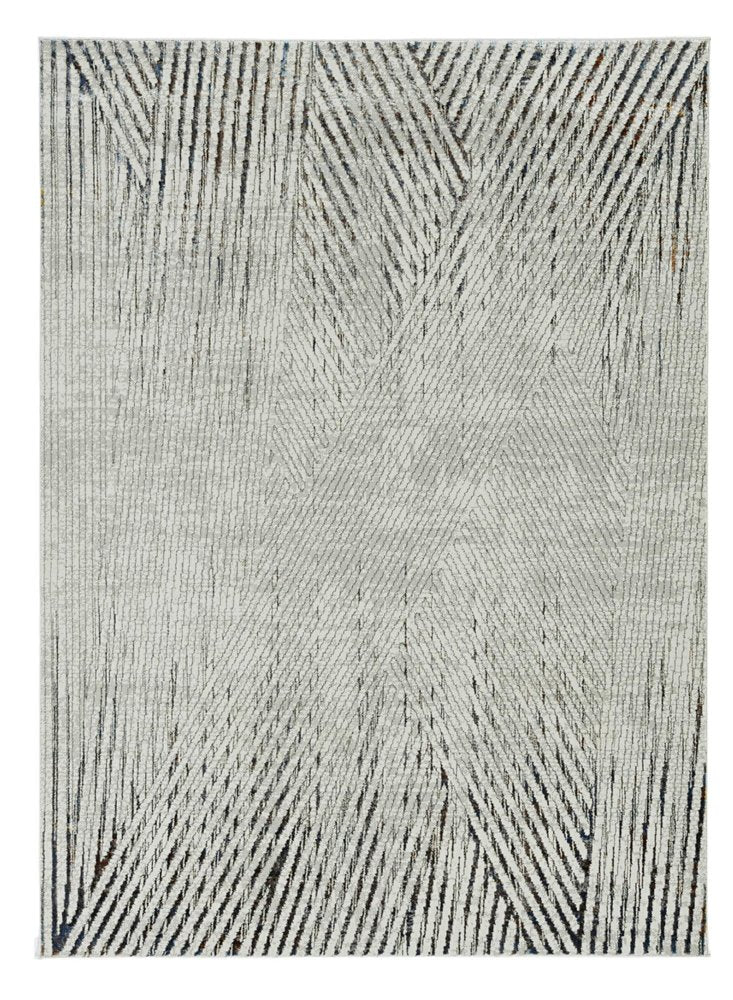 10' X 13' Ivory And Gray Geometric Area Rug