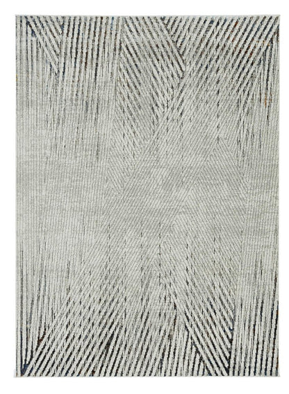 10' X 13' Ivory And Gray Geometric Area Rug
