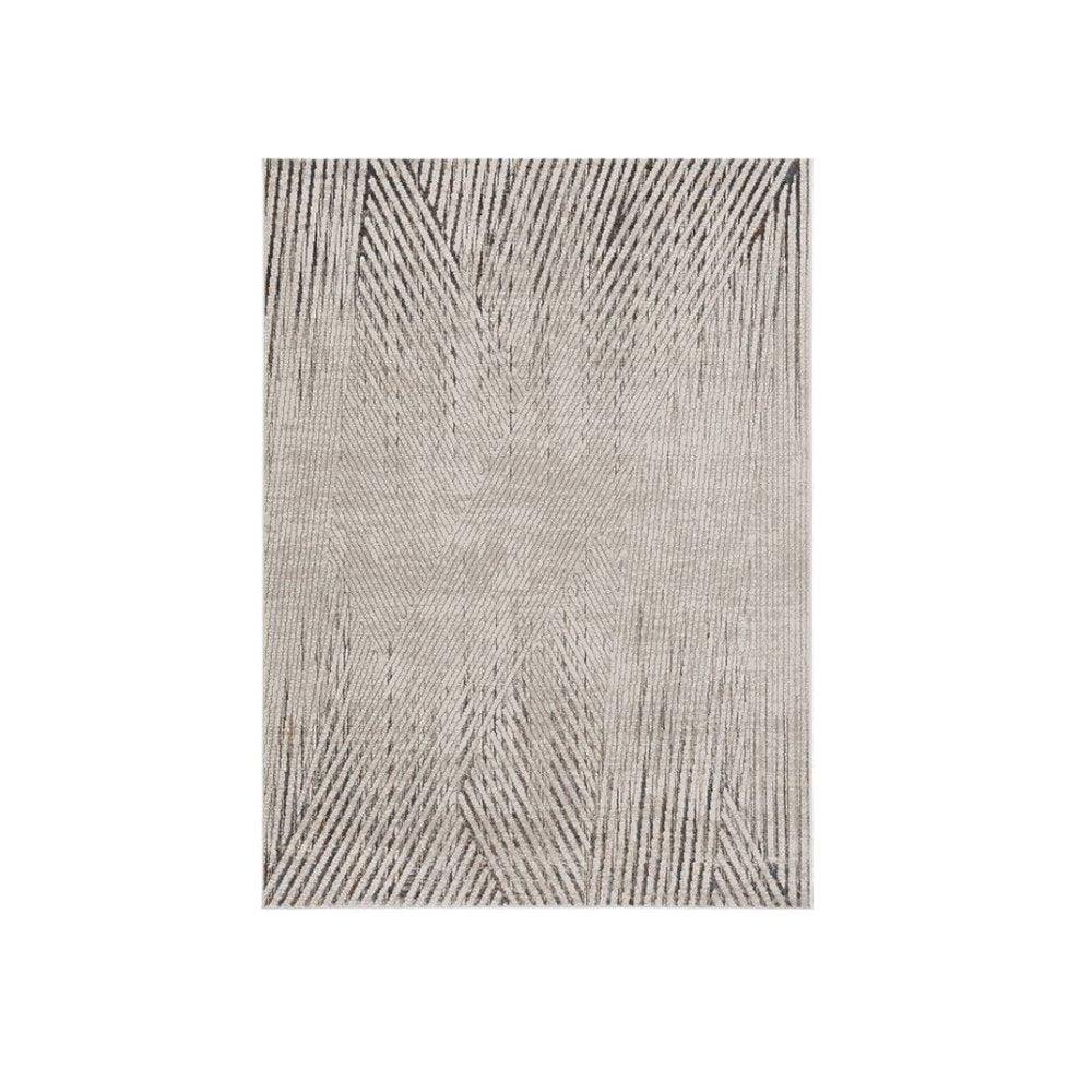 10' X 13' Ivory And Gray Geometric Area Rug