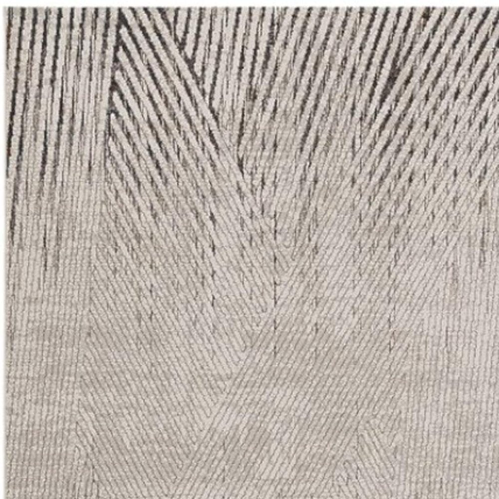 10' X 13' Ivory And Gray Geometric Area Rug