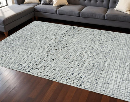 10' X 13' Gray And Black Abstract Area Rug