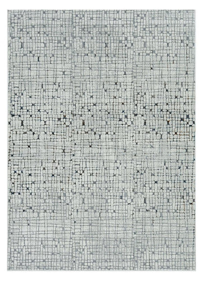 10' X 13' Gray And Black Abstract Area Rug