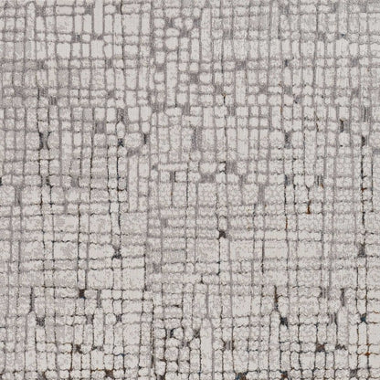 5' X 8' Gray And Black Abstract Distressed Area Rug