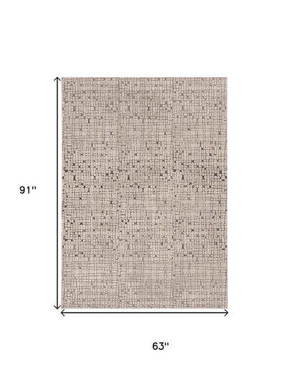10' X 13' Gray And Black Abstract Area Rug
