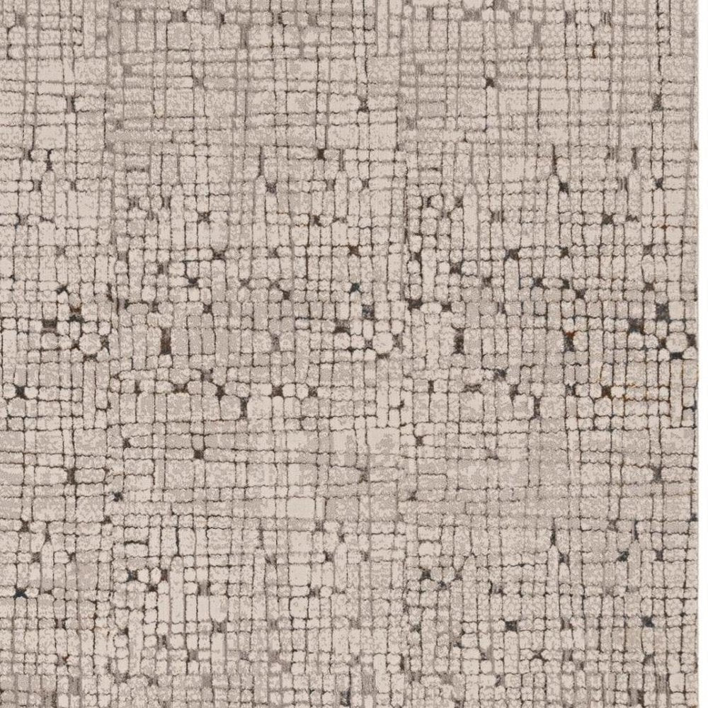 10' X 13' Gray And Black Abstract Area Rug