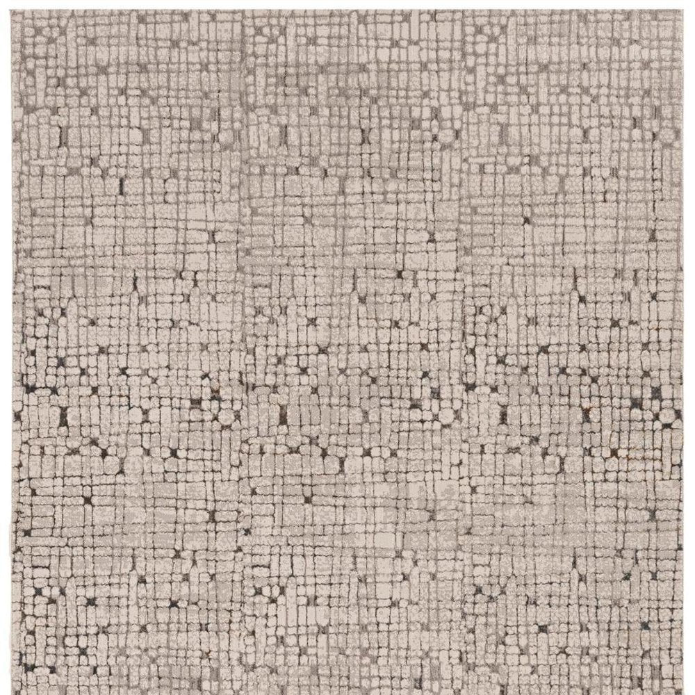 10' X 13' Gray And Black Abstract Area Rug