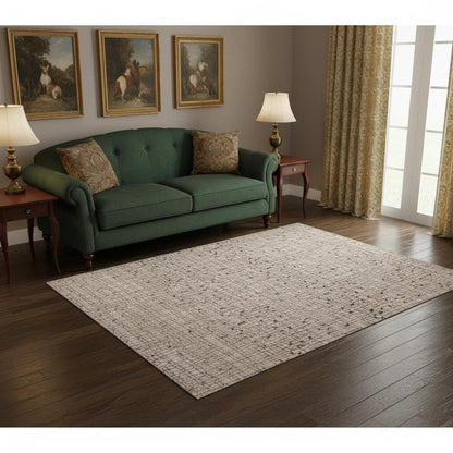 10' X 13' Gray And Black Abstract Area Rug