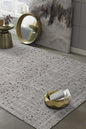 5' X 8' Gray And Black Abstract Distressed Area Rug