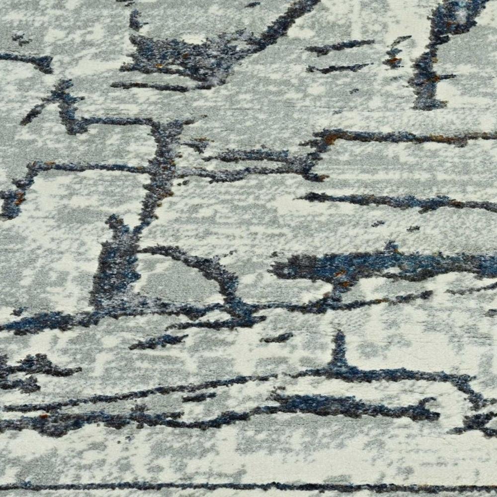 10' X 13' Gray And Black Abstract Area Rug