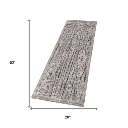 10' X 13' Gray And Black Abstract Area Rug