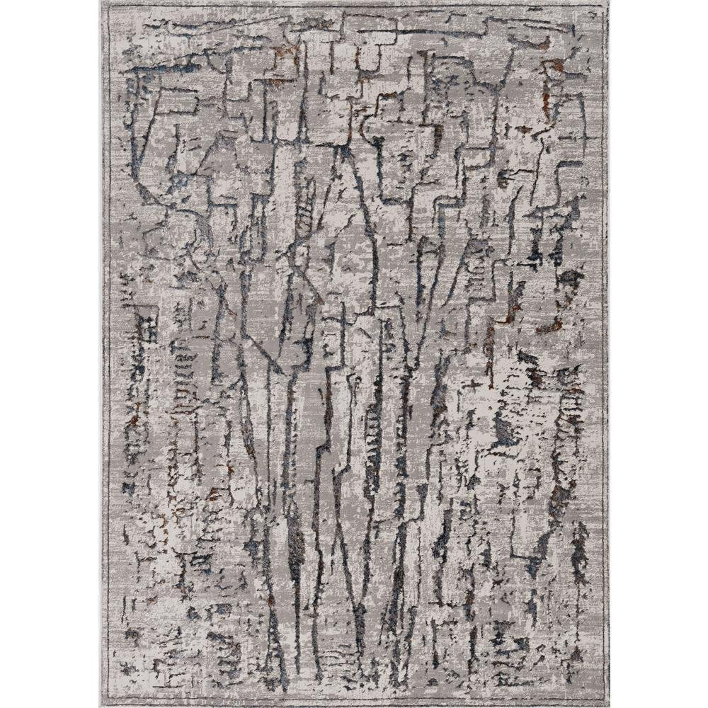 10' X 13' Gray And Black Abstract Area Rug