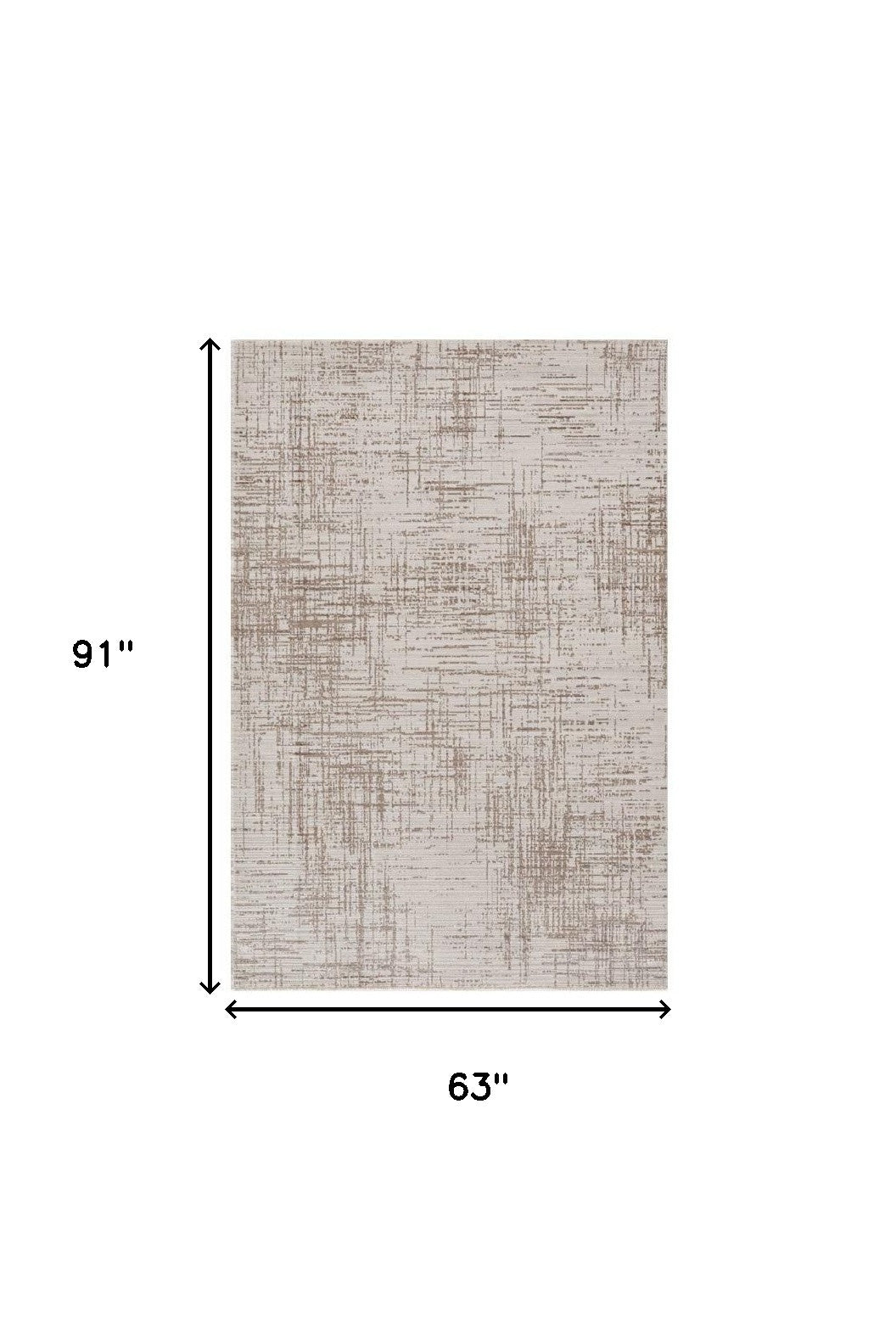 4' X 5' Natural Abstract Area Rug