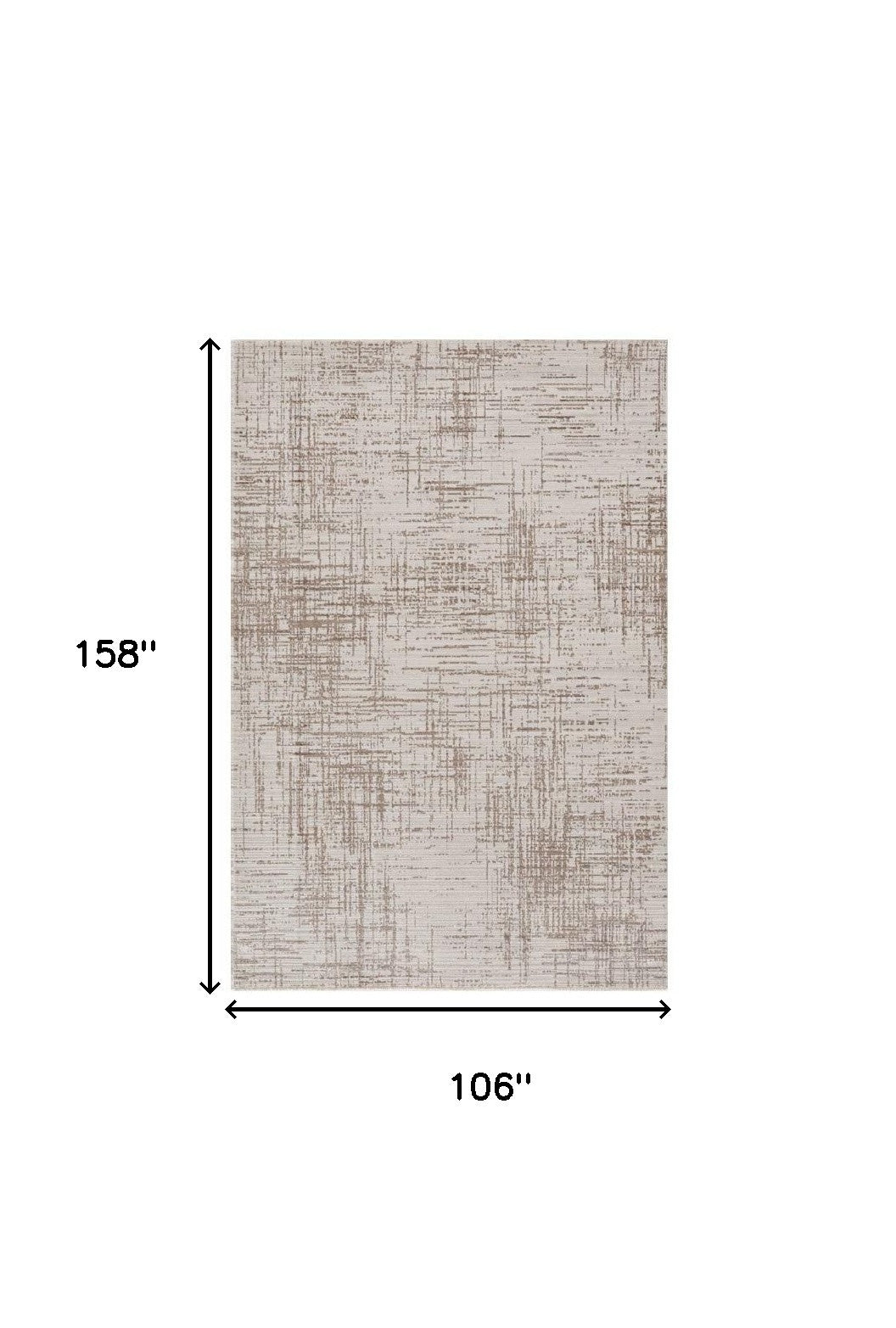 4' X 5' Natural Abstract Area Rug