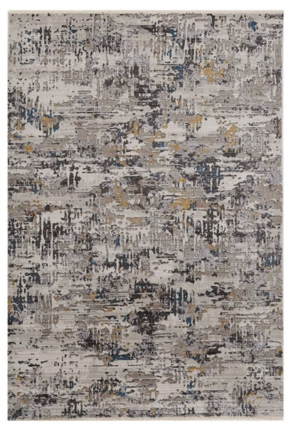 4' X 5' Grey Abstract Area Rug