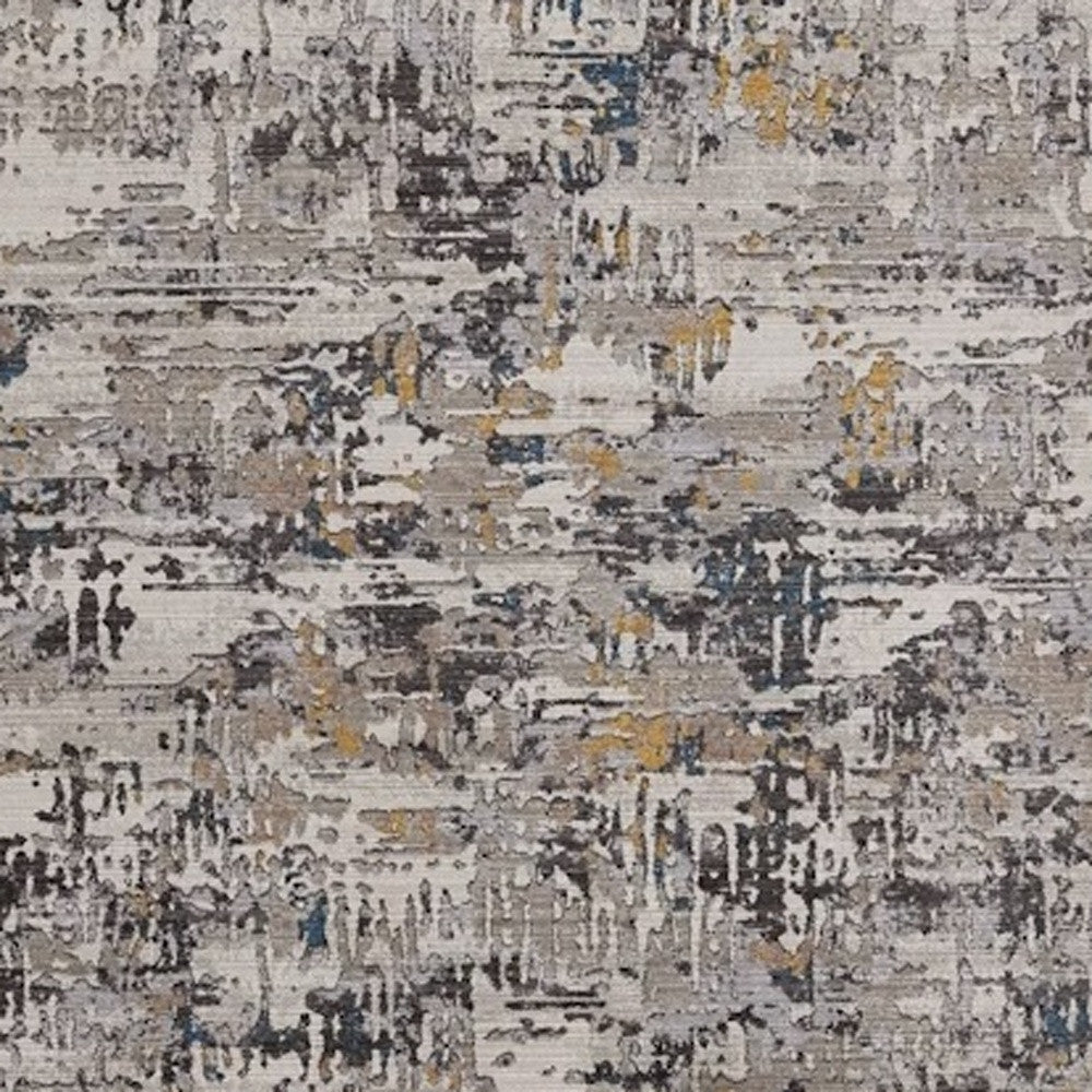 4' X 5' Grey Abstract Area Rug