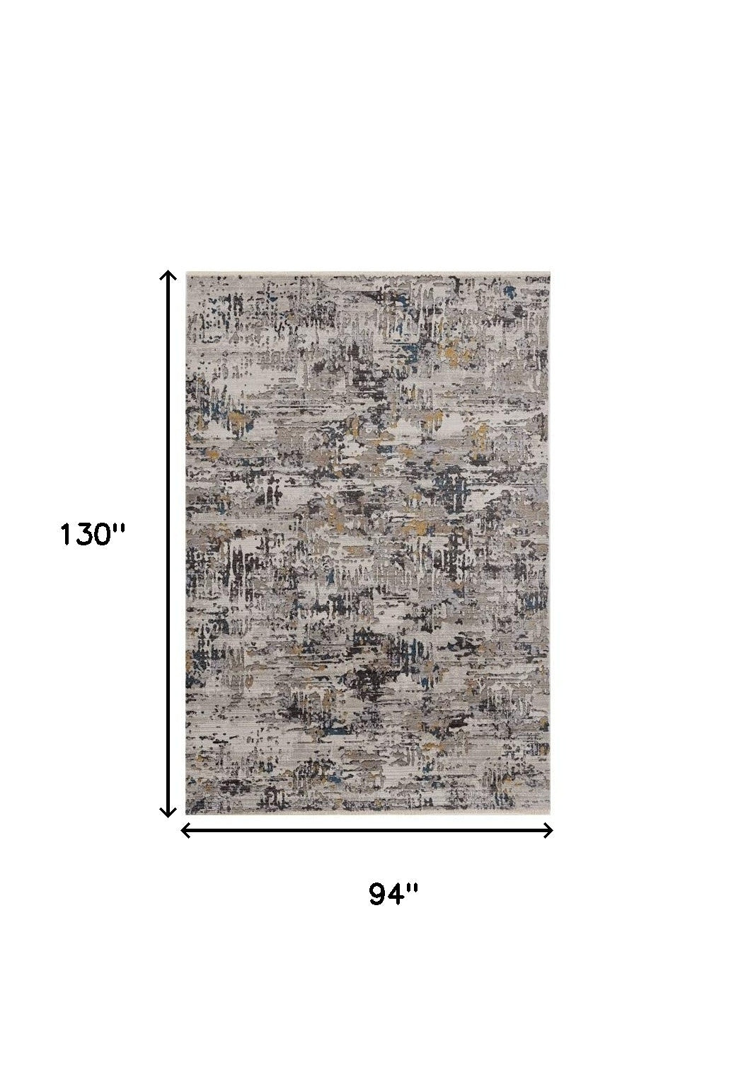 4' X 5' Grey Abstract Area Rug