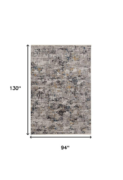 4' X 5' Grey Abstract Area Rug