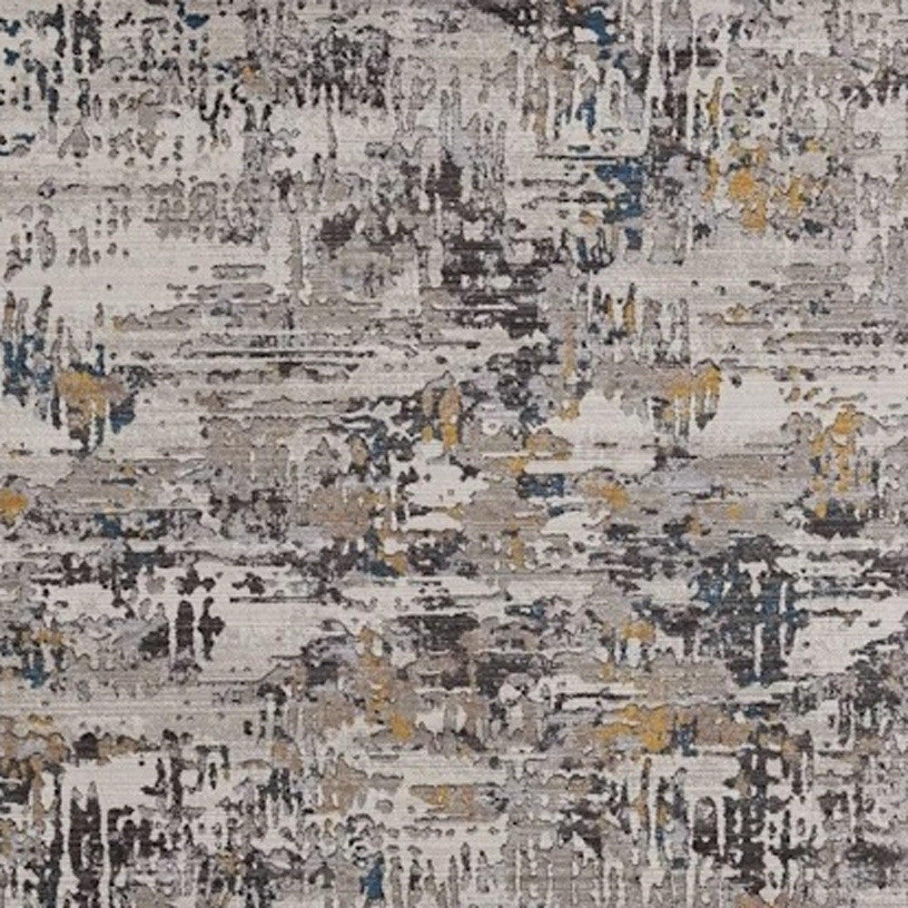 4' X 5' Grey Abstract Area Rug