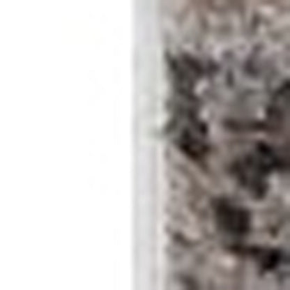 8' Gray and Ivory Round Area Rug