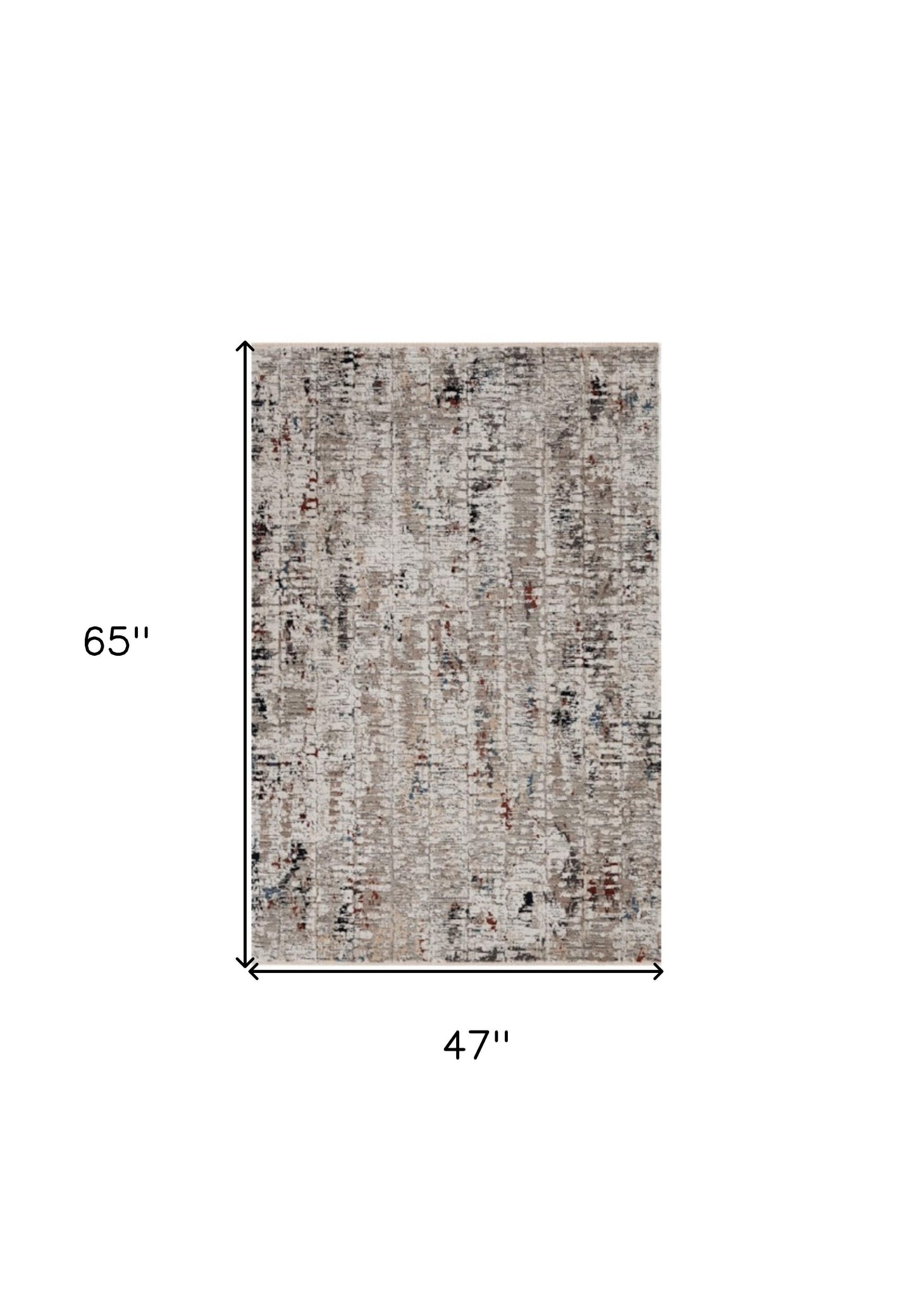 8' Beige And Gray Abstract Round Rug