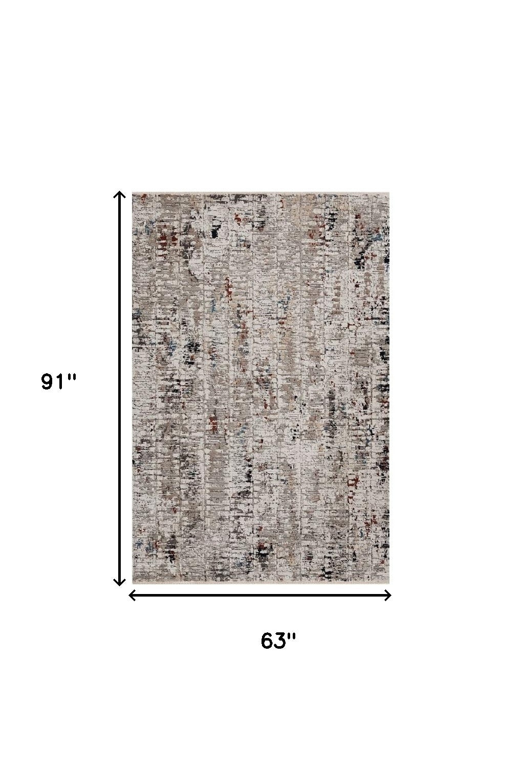 8' Beige And Gray Abstract Round Rug
