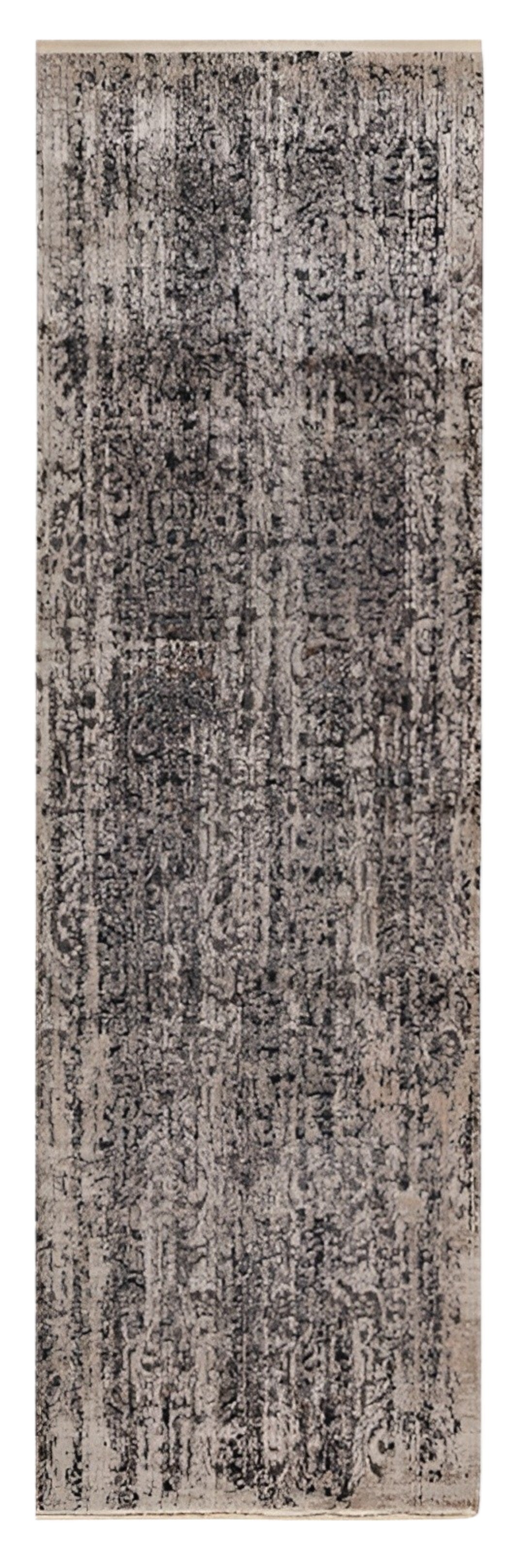 4' X 6' Gray And Tan Oriental Distressed Area Rug