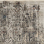 4' X 6' Gray And Tan Oriental Distressed Area Rug