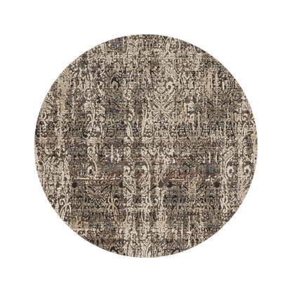 4' X 6' Gray And Tan Oriental Distressed Area Rug