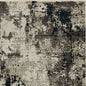 4' X 5' Charcoal Beige And Taupe Abstract Distressed Area Rug