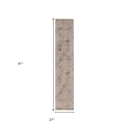 4' X 6' Beige And Brown Abstract Area Rug
