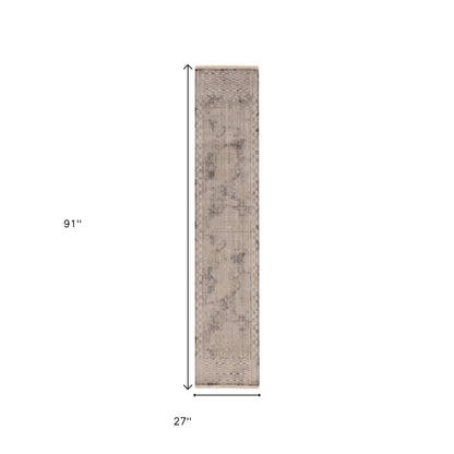 4' X 6' Beige And Brown Abstract Area Rug