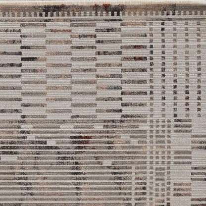 4' X 6' Beige And Brown Abstract Area Rug