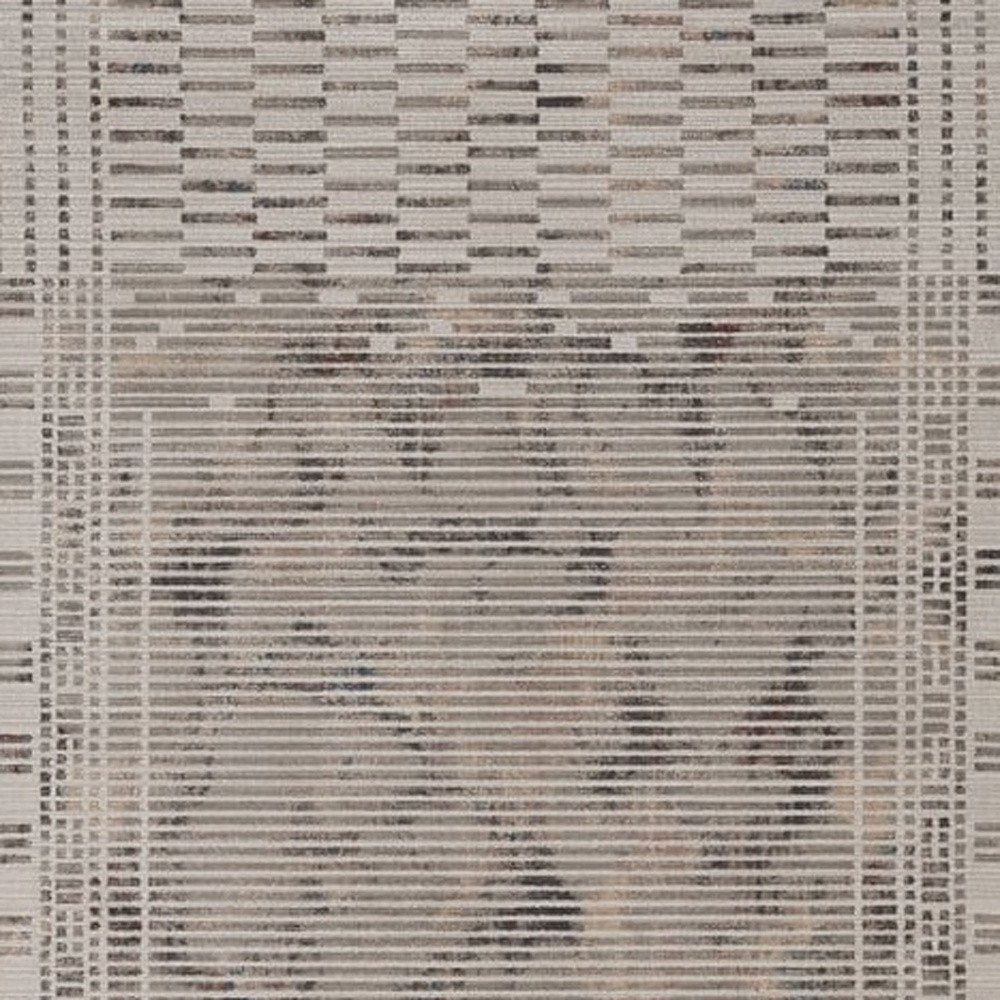 5' X 8' Beige And Brown Abstract Area Rug