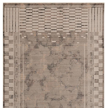 4' X 6' Beige And Brown Abstract Area Rug