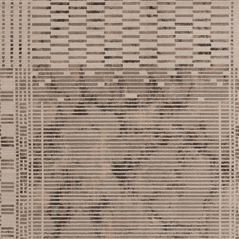 5' X 8' Beige And Brown Abstract Area Rug