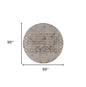 8' Beige And Brown Abstract Round Rug